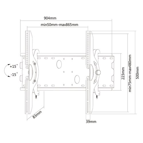 Wall Mount 37-85" Tilt SILVER - Achat / Vente sur grosbill.com - 7