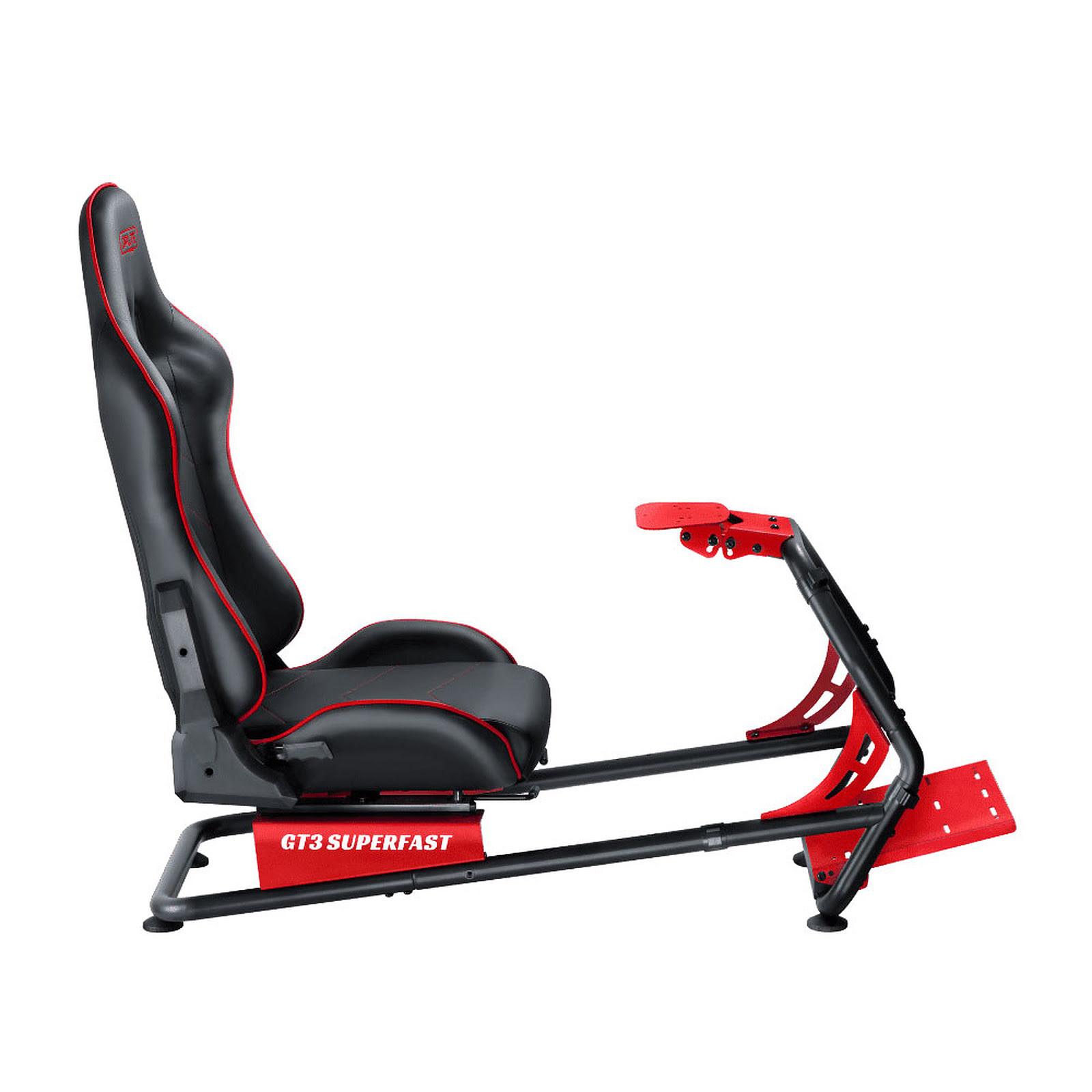 OPLite GT3 Cockpit SIMRACING Superfast Noir/Rouge - Siège PC Gamer - 3