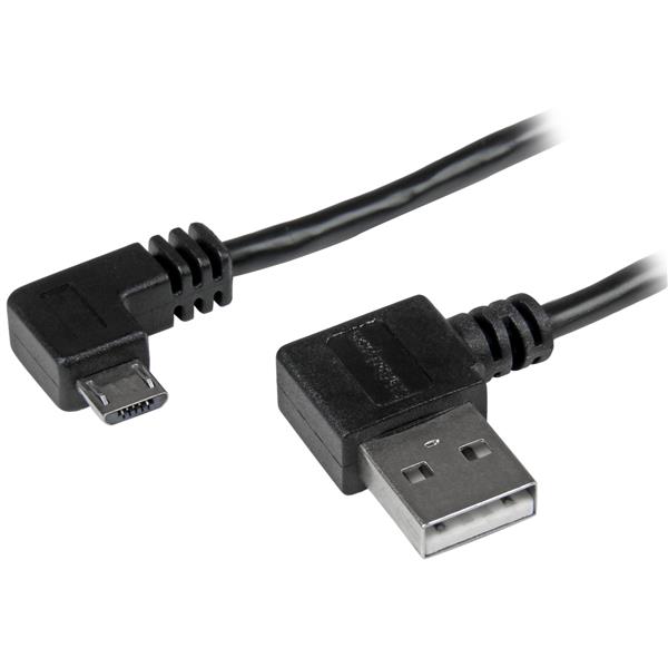 USB A vers micro USB B coudé - USB2AUB2RA1M - Connectique PC - 0