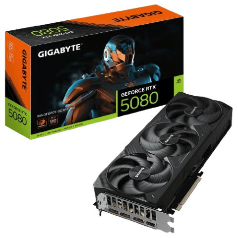 Gigabyte RTX 5080 WINDFORCE SFF 16G+MPG A1000GS PCIE5 Noir - Carte graphique - 2