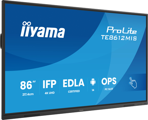 Iiyama Prolite TE8612MIS-B4AG - 86" 4K Tact IPS 6.5ms Android Wifi (TE8612MIS-B4AG) - Achat / Vente Affichage collaboratif sur grosbill.com - 1