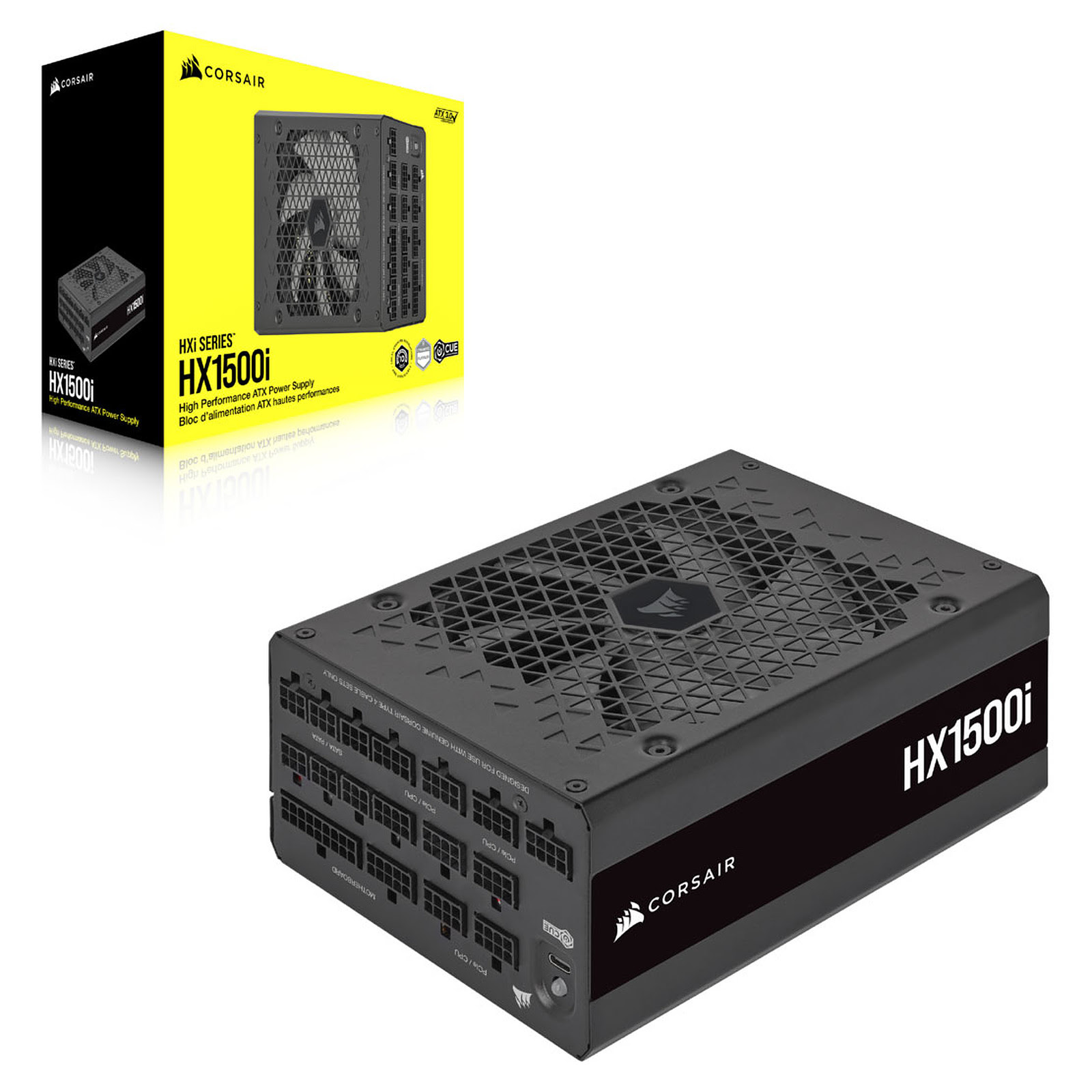 image produit Corsair ATX 1500W - HX1500i 80+ Plat. Mod. - CP-9020261-EU Grosbill