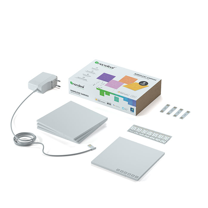 Nanoleaf Canvas Starter Kit - 4 pièces (NL29-2012SW-4PK) - Achat / Vente Objet connecté / Domotique sur grosbill.com - 1