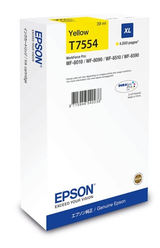 Consommable imprimante Epson Cartouche Jaune - C13T75544N Grosbill