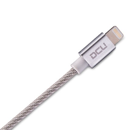 Cable renforcé Lightning 1m - Argent - Accessoire téléphonie DCU Technologic - 0