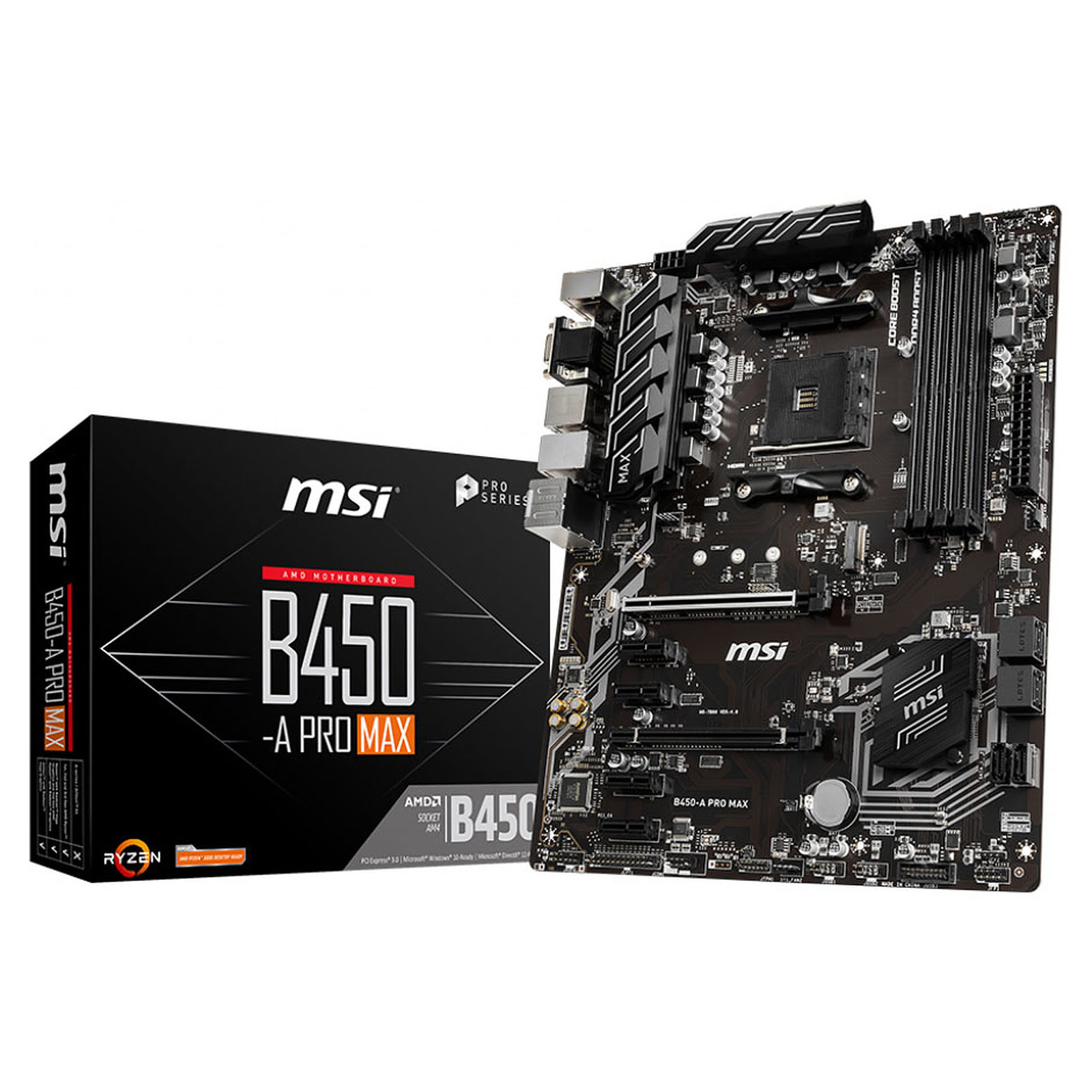 MSI B450-A PRO MAX ATX  - Carte mère MSI - grosbill.com - 0