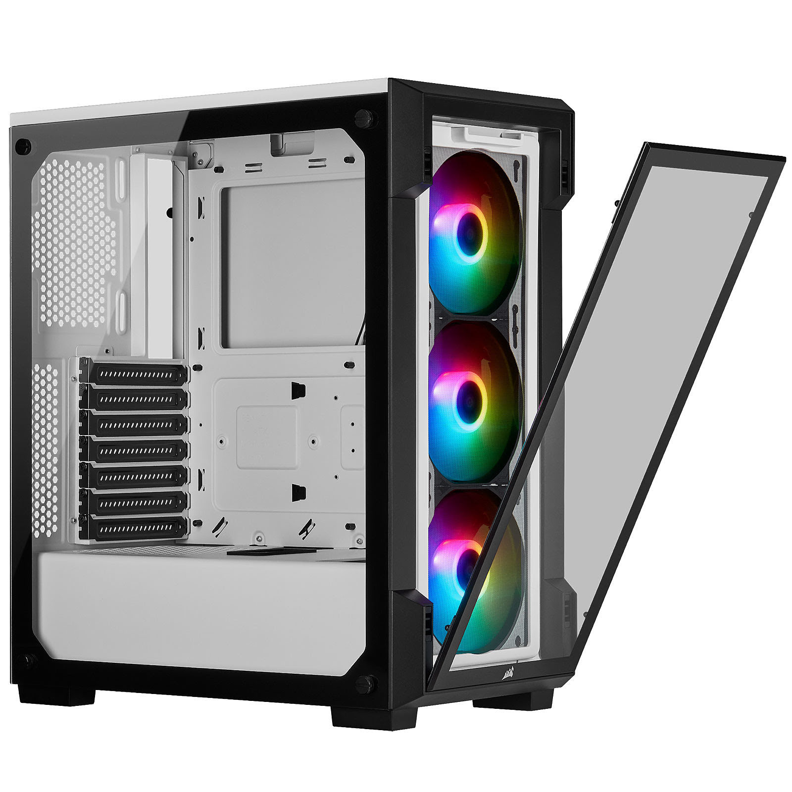 Corsair iCUE 220T RGB Tempered White Blanc - Boîtier PC Corsair - 4