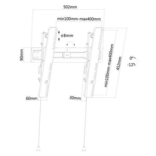 Wall Mount 23-55" Black - Achat / Vente sur grosbill.com - 2