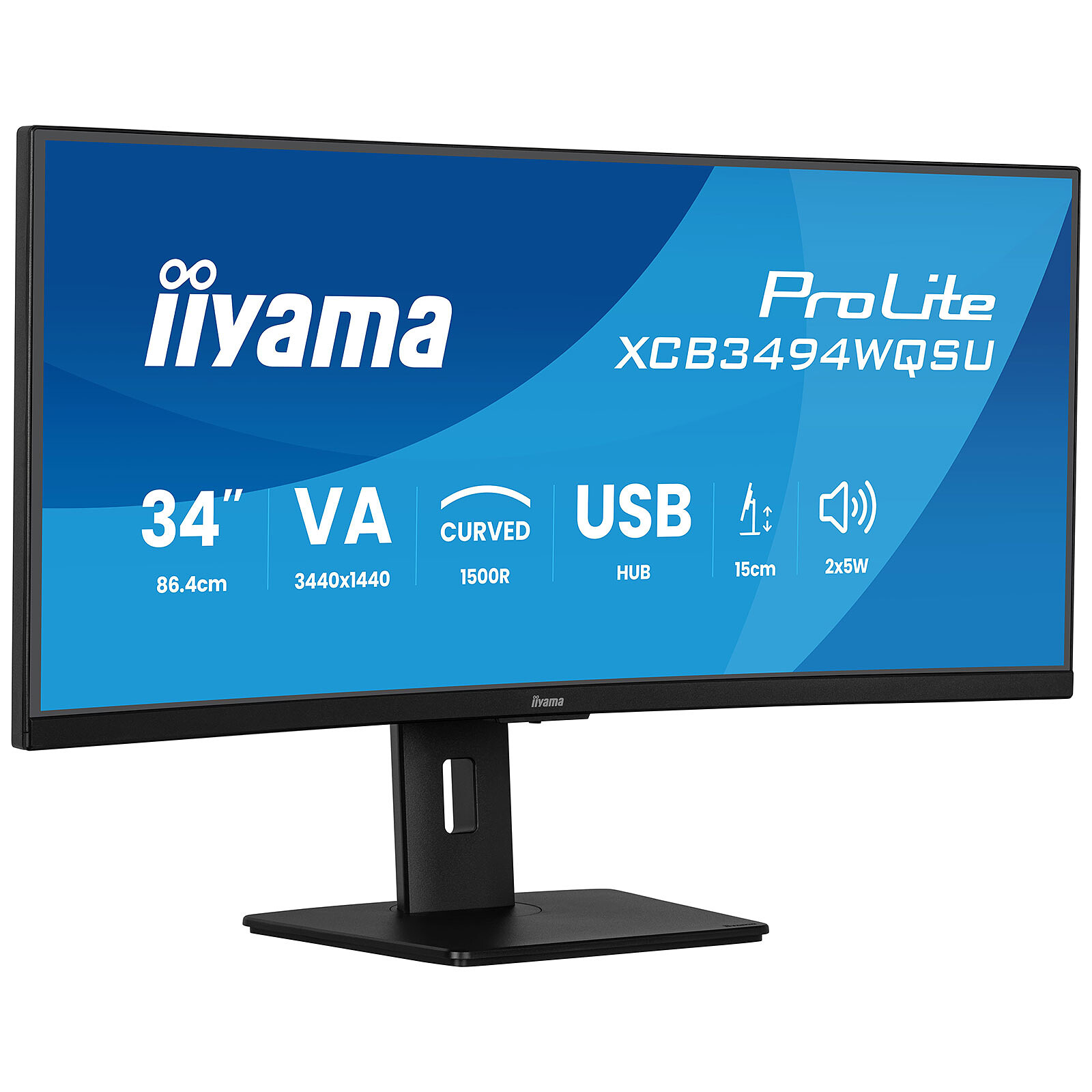 Iiyama 34 pouces  XCB3494WQSU-B1 - Ecran PC Iiyama - grosbill.com - 3
