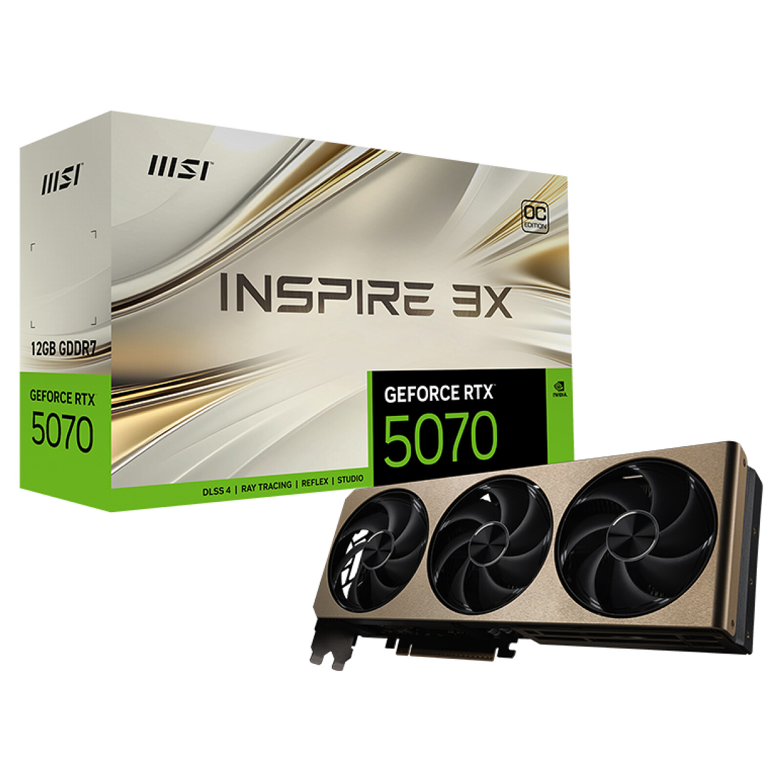 MSI GeForce RTX 5070 12G INSPIRE 3X OC#  - Carte graphique MSI - 0