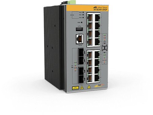 Allied Telesis AT-IE340-20GP-80 - 16 (ports)/10/100/1000/Avec POE/Non empilable/Manageable