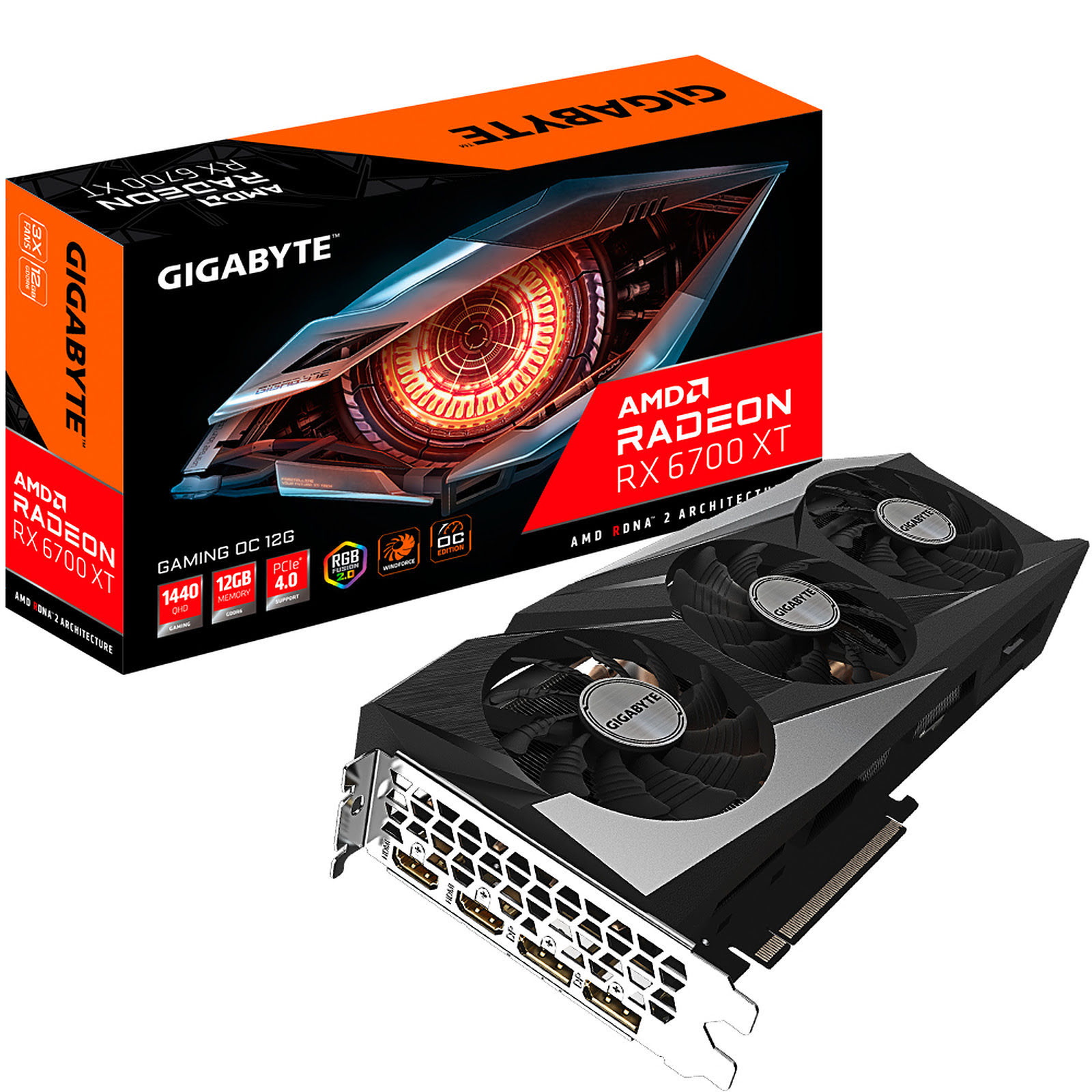 Gigabyte RX 6700 XT GAMING OC- RX6700XT/12Go/HDMI/DP - Carte graphique - 0