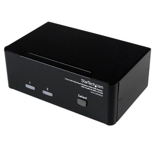 2 Port DVI VGA Dual Monitor KVM Switch - Achat / Vente sur grosbill.com - 0
