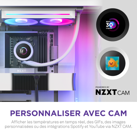 NZXT Kraken Plus 240 RGB - 240mm - Blanc - Watercooling NZXT - 7