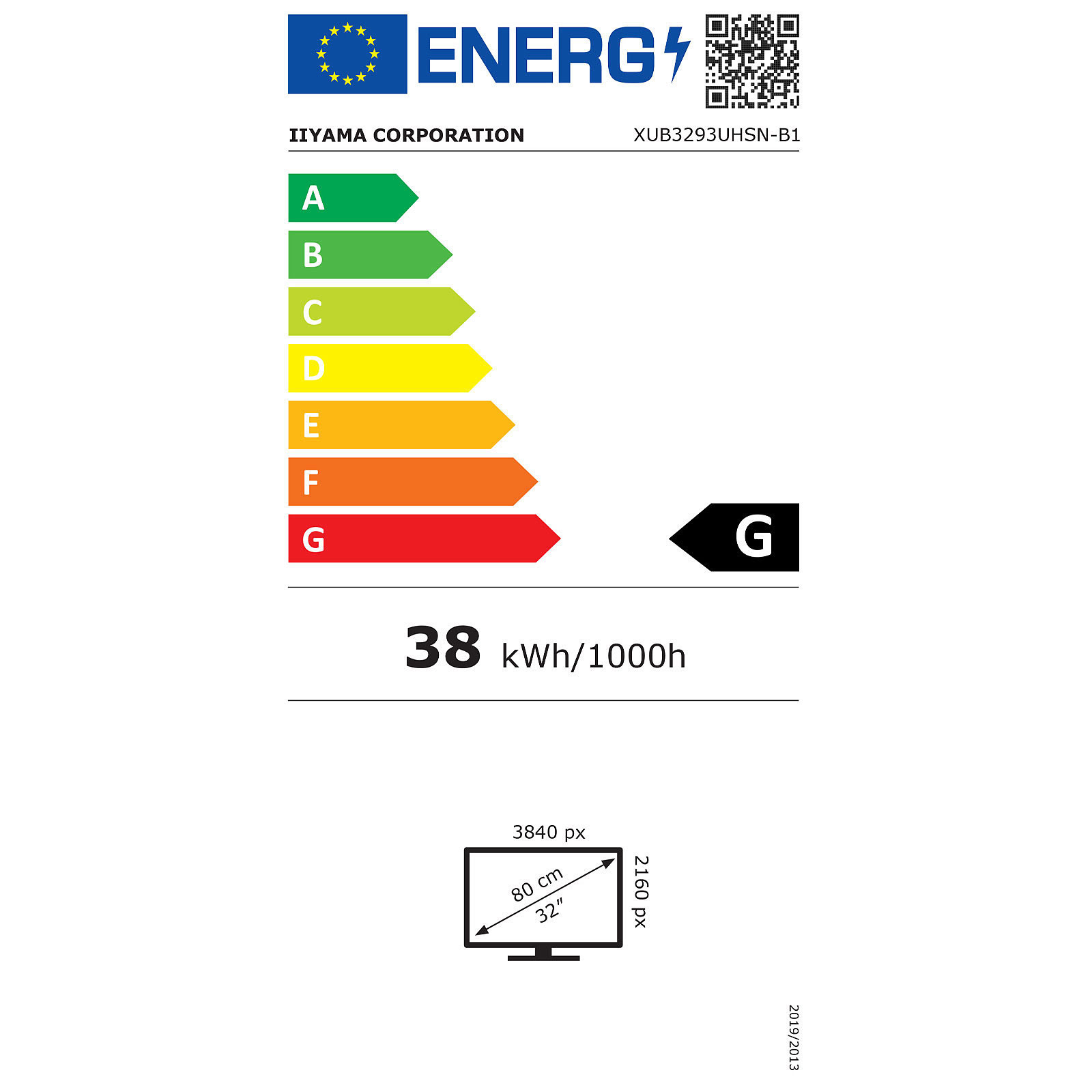 Iiyama 32 pouces  XUB3293UHSN-B1 - Ecran PC Iiyama - grosbill.com - 1