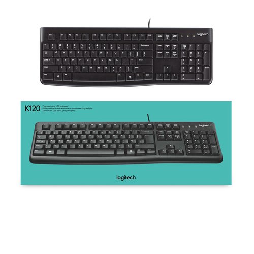 K120 Corded Keyboard Noir - Achat / Vente sur grosbill.com - 14