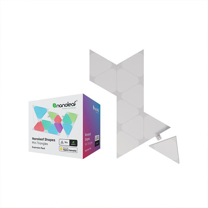 Nanoleaf Shapes Mini Triangles Pack Expansion - 10 pièces (NL48-1001TW-10PK) - Achat / Vente Objet connecté / Domotique sur grosbill.com - 3