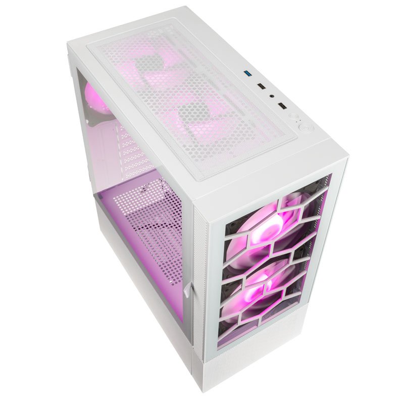 Kolink Observatory MX Glass ARGB Blanc Blanc - Boîtier PC Kolink - 1