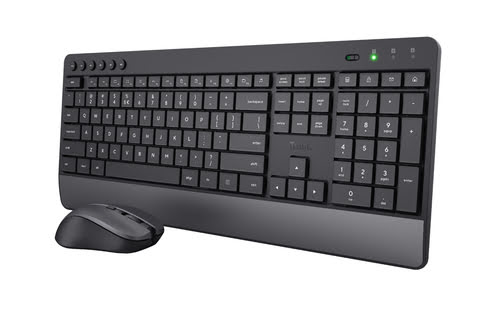 image produit Trust Trezo - Clavier/Souris/Noir/Sans fil Grosbill