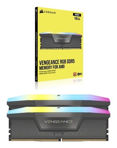 Corsair Vengeance RGB, DDR5-5200, CL40, AMD EXPO - 64 GB Dual-Kit, Grau - Achat / Vente sur grosbill.com - 4