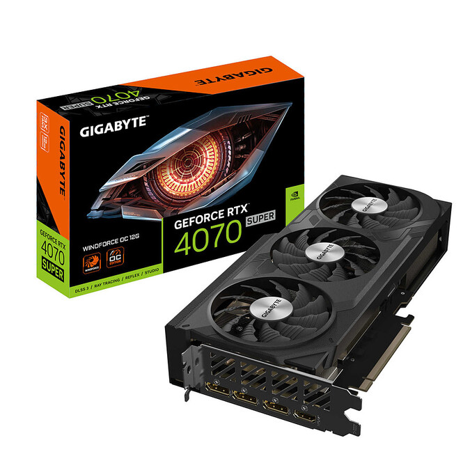 image produit Gigabyte GeForce RTX 4070 SUPER Windforce OC 12G Grosbill