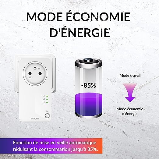 Strong PL600TRIFRV2 (600Mbps) - Pack de 3 - Adaptateur CPL - 4
