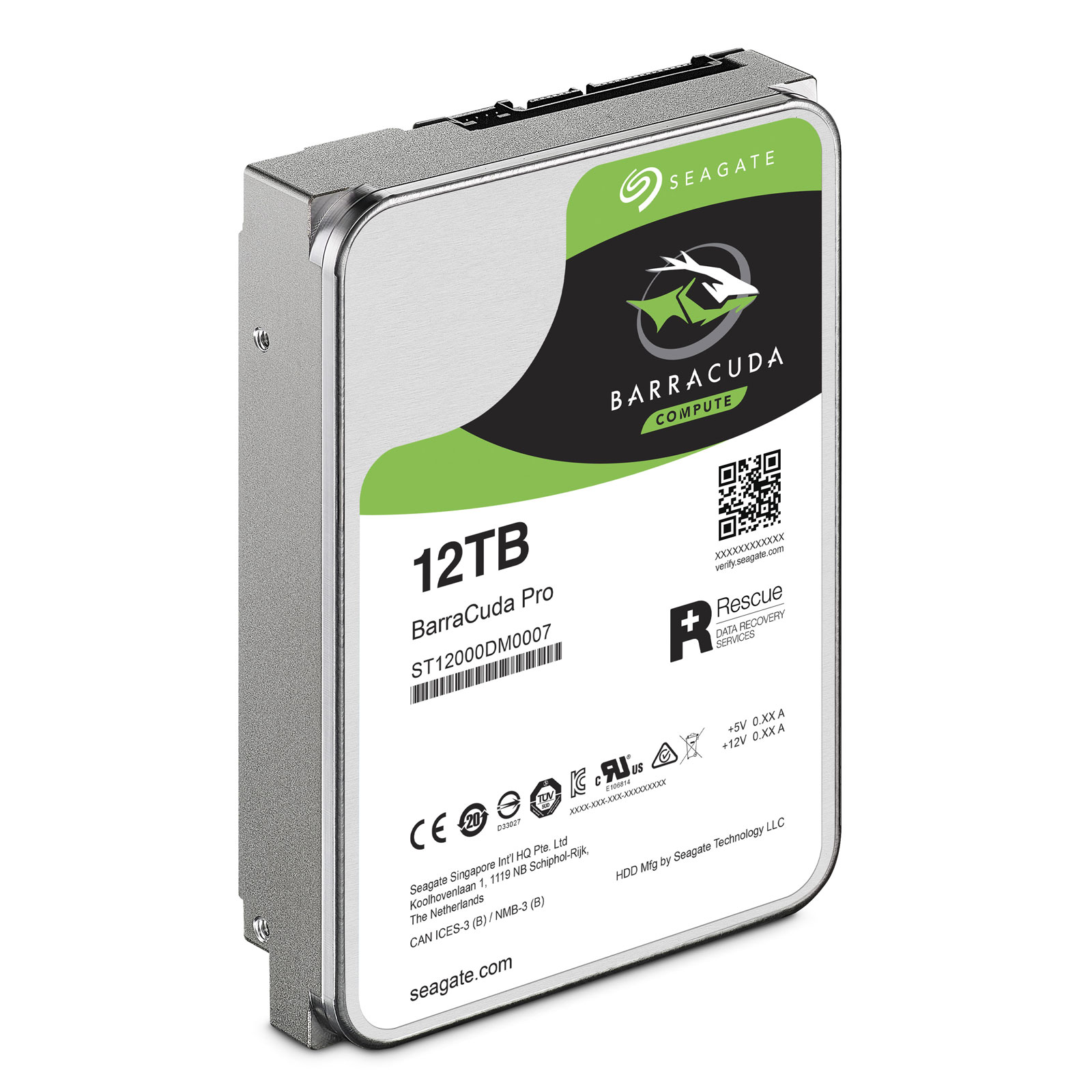 Seagate 12To SATA III 256Mo Barracuda PRO ST12000DM0007 - Disque dur 3.5" interne - 2