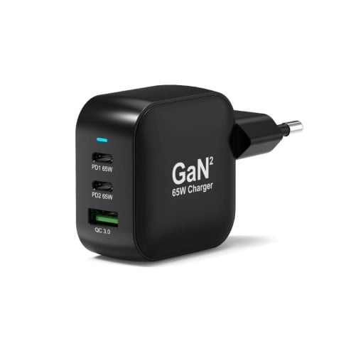 Port Chargeur mural 65W GaN 3 ports + Câble USB-C - 2m (902065PEU) - Achat / Vente Chargeur sur grosbill.com - 2