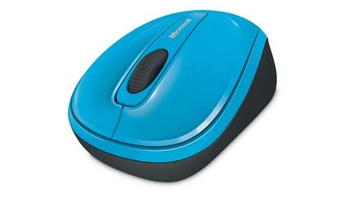Microsoft Wireless Mobile Mouse 3500 Bleu Cyan