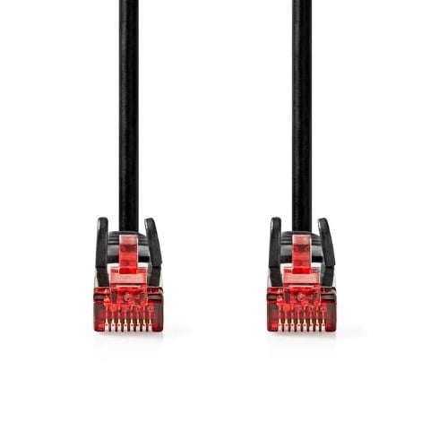 Câble RJ45 Cat6 U/UTP - 10m - Noir - Connectique réseau - 1