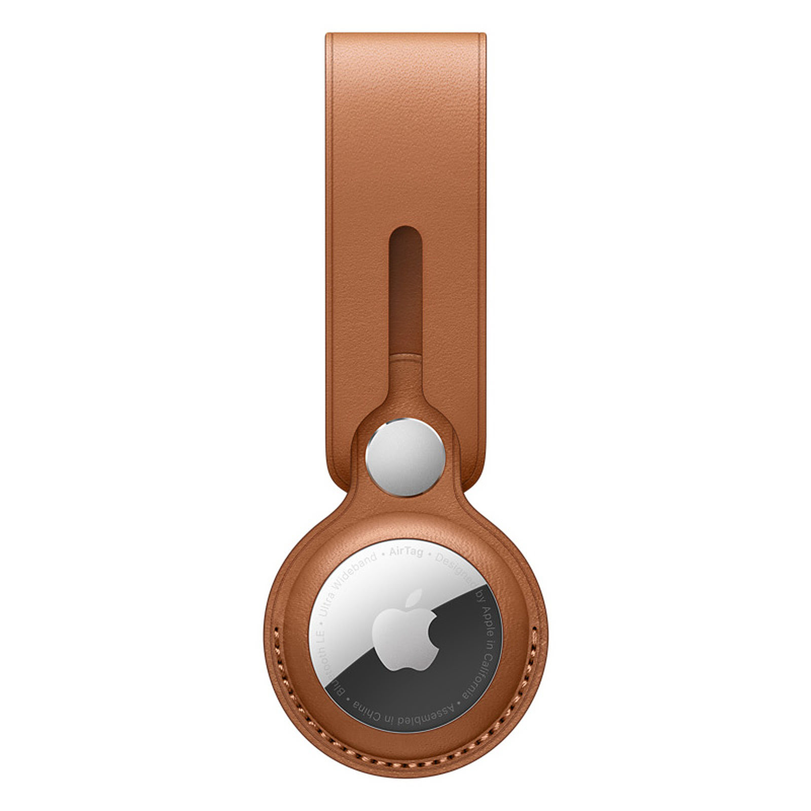 Etui et Coque Lanière AirTag - Cuir - Marron - Accessoire téléphonie Apple - 0