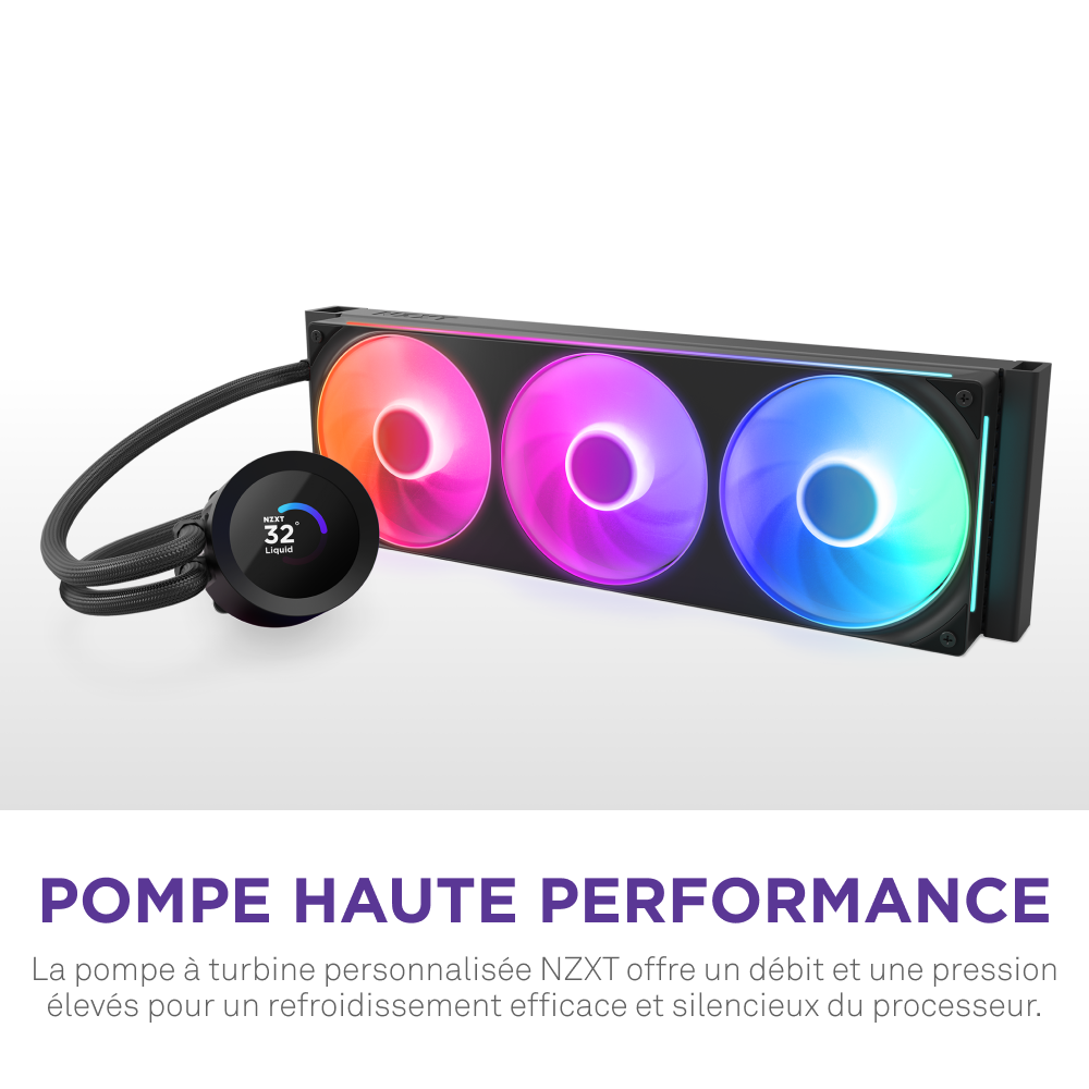 NZXT Kraken Plus 360 RGB - 360mm - Noir - Watercooling NZXT - 5