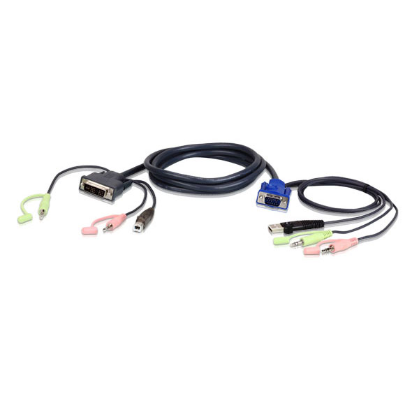 Cordon KVM USB VGA vers DVI-I - 3m - Câble Aten - grosbill.com - 0