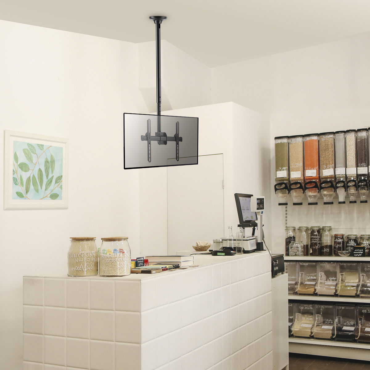 Support plafond écran 37" à 75" Hauteur 106-156cm  - Accessoire écran - 1