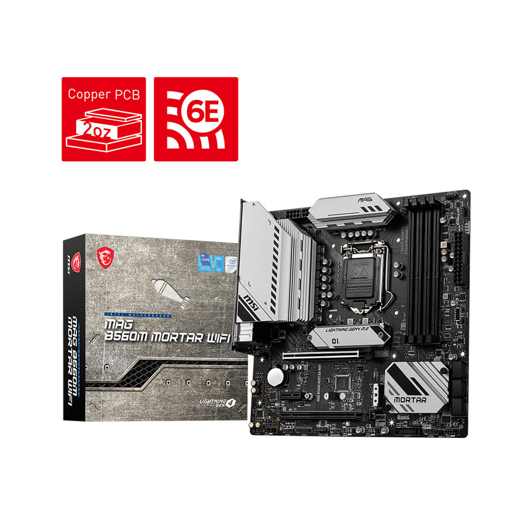 MSI MAG B560M MORTAR WiFi Micro-ATX  - Carte mère MSI - 0