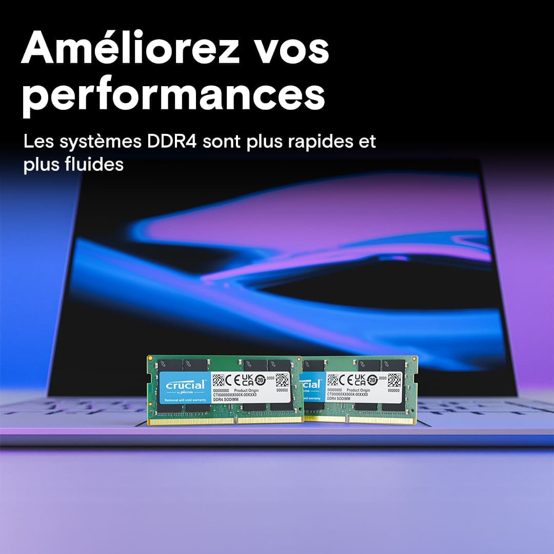 Crucial CT16G4SFRA32AT (1x16GB DDR4-3200 SODIMM) OEM - Mémoire PC portable - 2