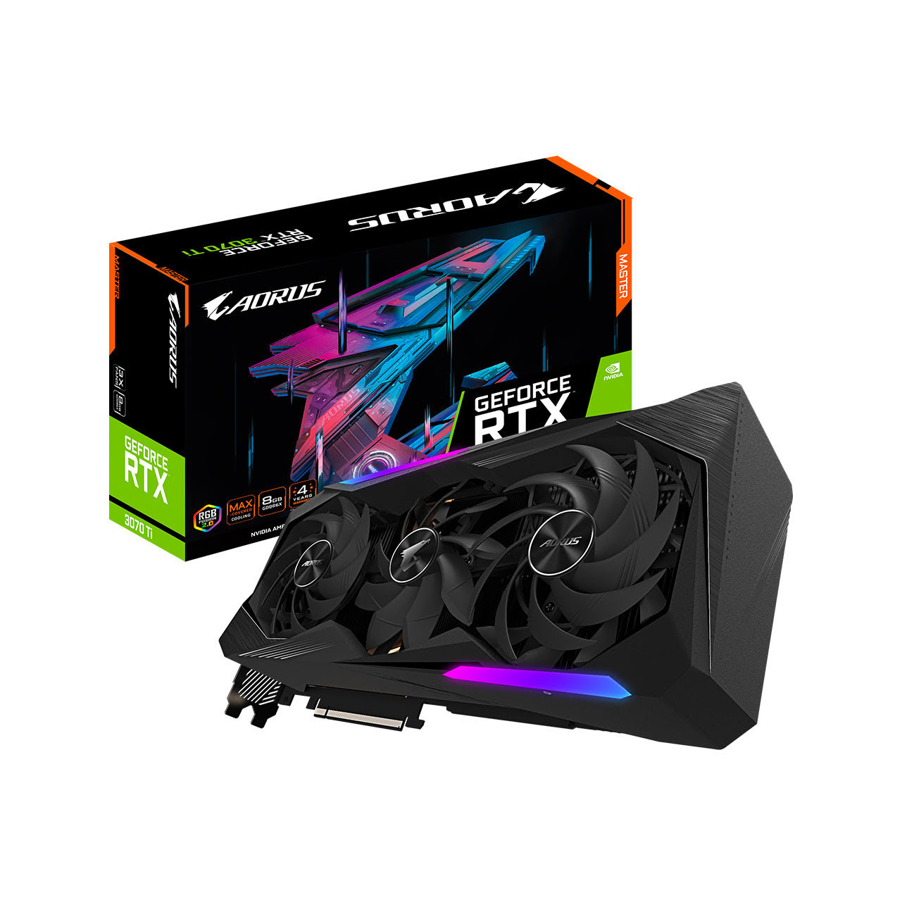 Gigabyte AORUS RTX 3070 Ti MASTER 8G LHR - Carte graphique - 0