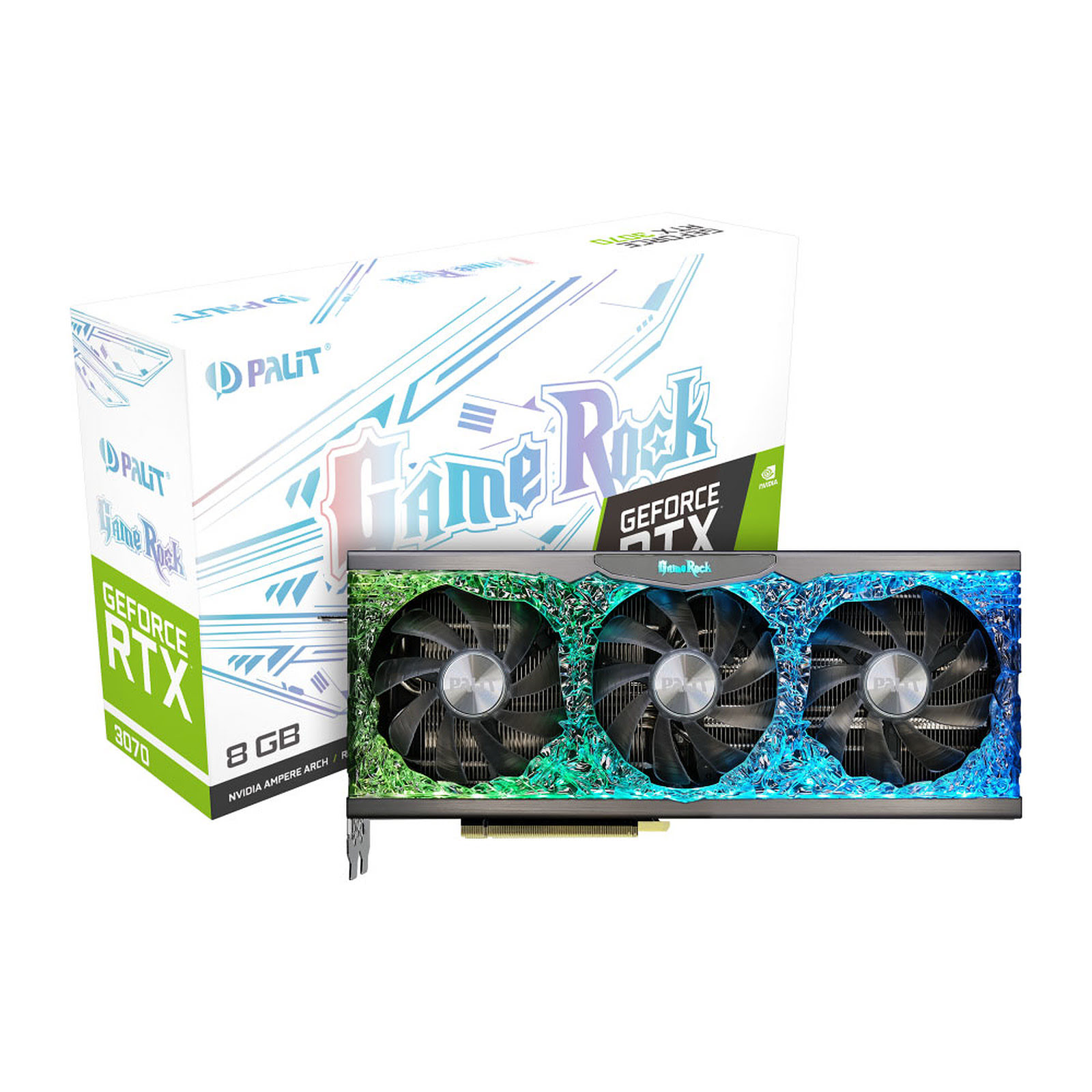 Palit RTX3070 GameRock OC 8G LHR  - Carte graphique Palit - 0