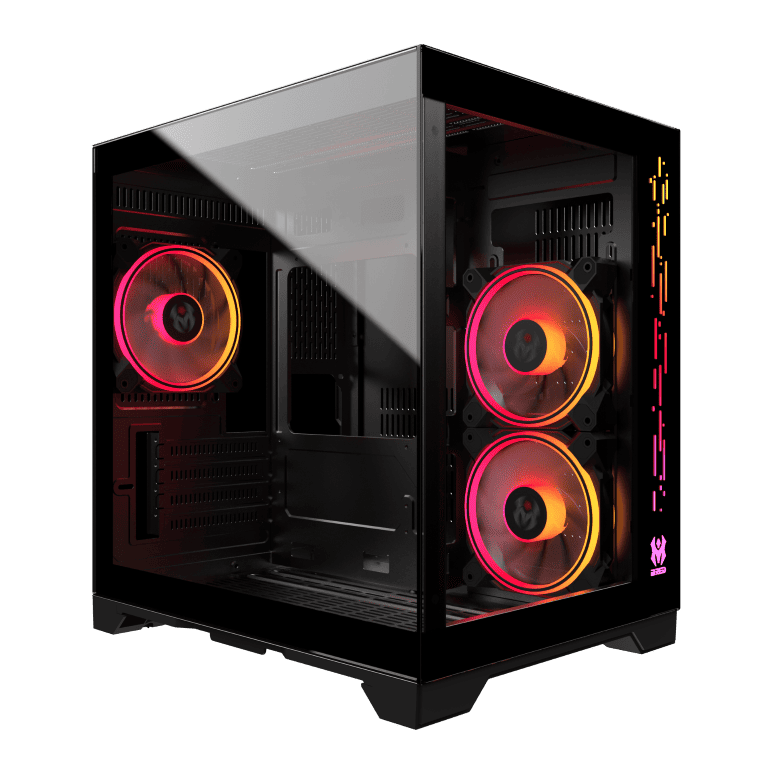 M.RED Crystal Sea Mini Noir Noir - Boîtier PC M.RED - grosbill.com - 2