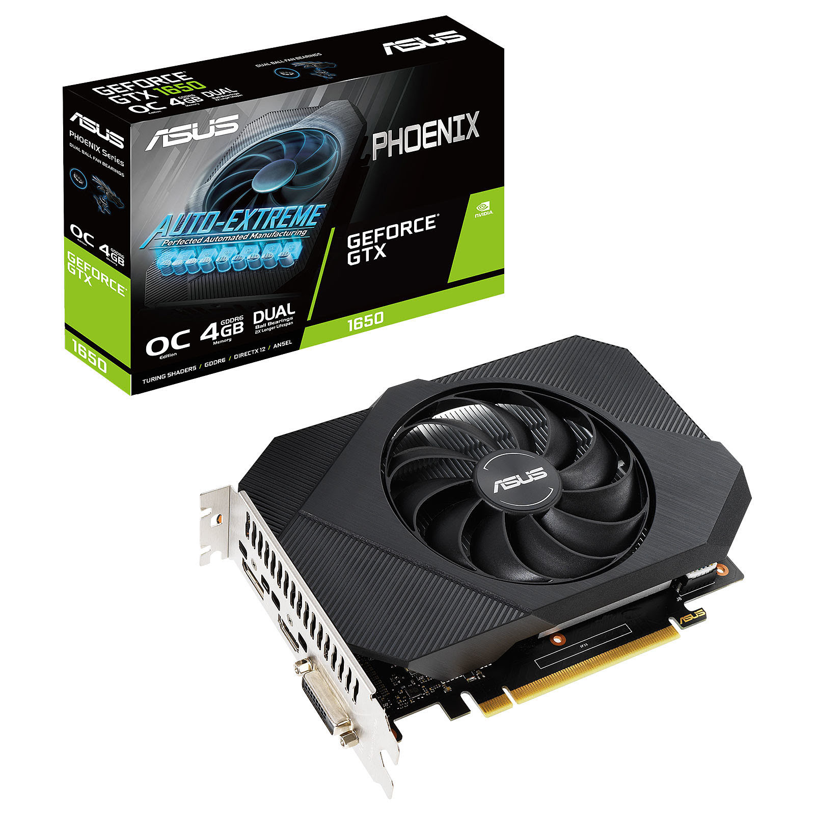 Asus PH-GTX1650-O4GD6-P  - Carte graphique Asus - grosbill.com - 0