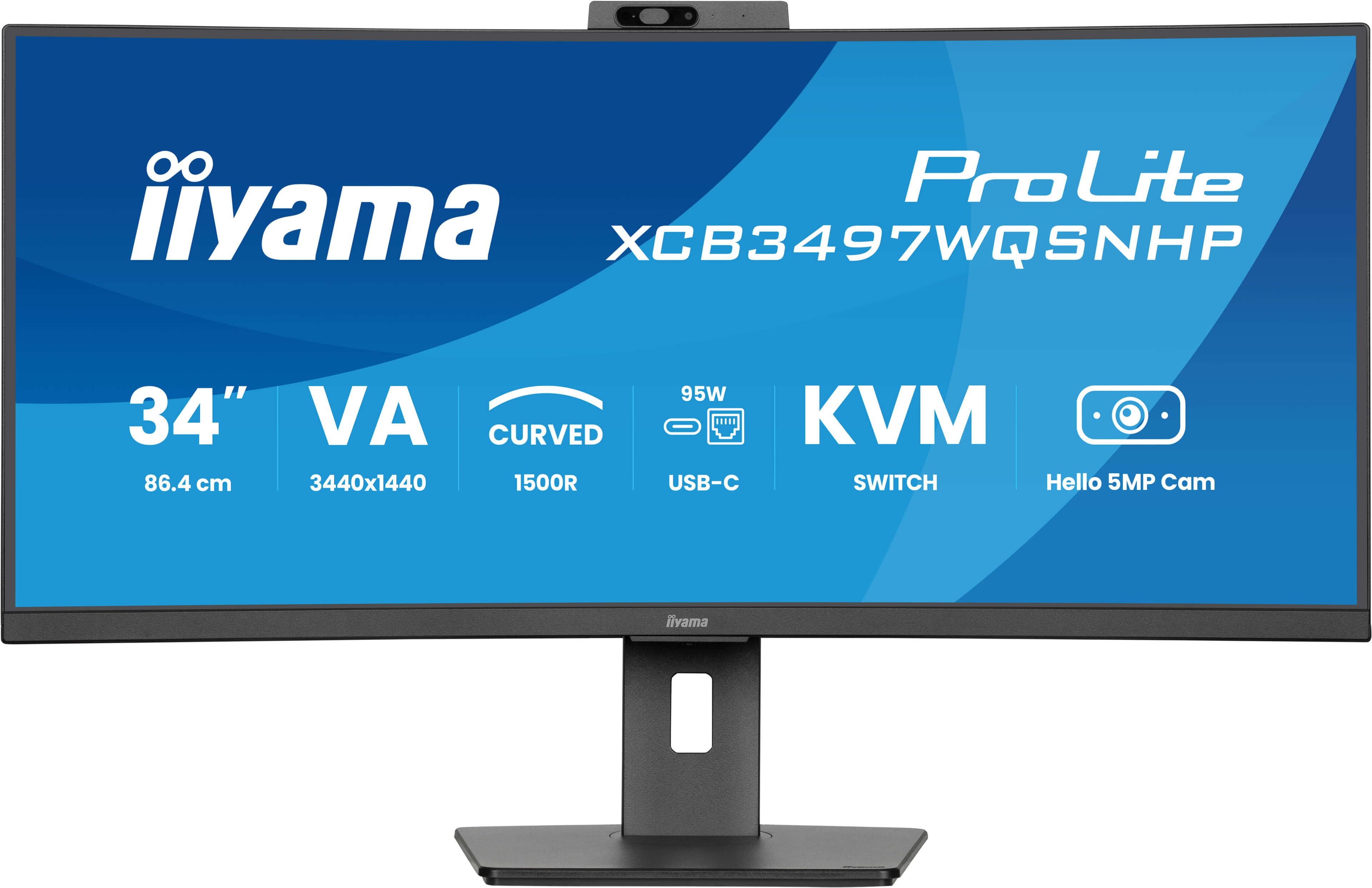 Iiyama 34 pouces  XCB3497WQSNPH-B1 - Ecran PC Iiyama - grosbill.com - 1