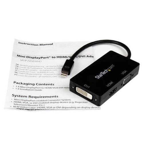 Mini DisplayPort to VGA DVI HDMI Adapter - Connectique PC - 6