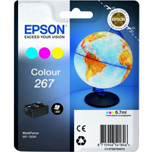 Cartouche T267 Couleurs - C13T26704 pour imprimante  Epson - 0