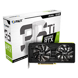 image produit Palit GeForce RTX3060Ti Dual 8G LHR-Seconde Vie-Très Bon Etat Grosbill