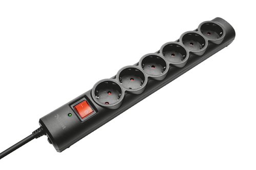Trust Multiprise 6 ports (21059) - Achat / Vente Parasurtenseurs - Multiprises sur grosbill.com - 0
