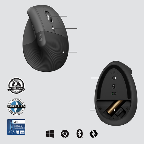 Logitech LIFT for Business - Souris PC Logitech - grosbill.com - 5