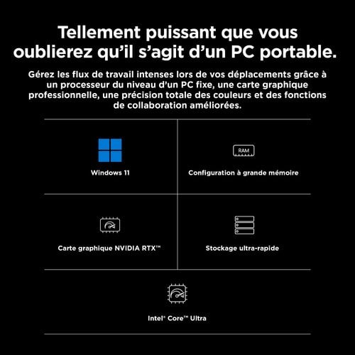 ZBook Fury G11 - 16" FHD+ i7-14700HX RTX 2000 Ada 32Go 1To W11 Pro - Achat / Vente sur grosbill.com - 9
