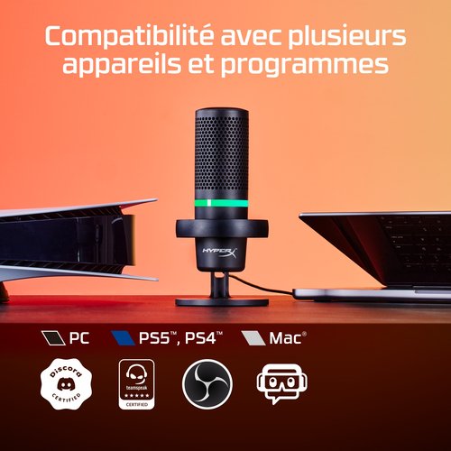 HyperX DuoCast-USB Microphone Black - Achat / Vente sur grosbill.com - 5