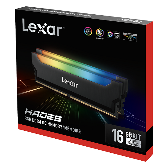 Lexar Hades RGB 16Go (2x8Go) DDR4 3600MHz - Mémoire PC Lexar sur grosbill.com - 3