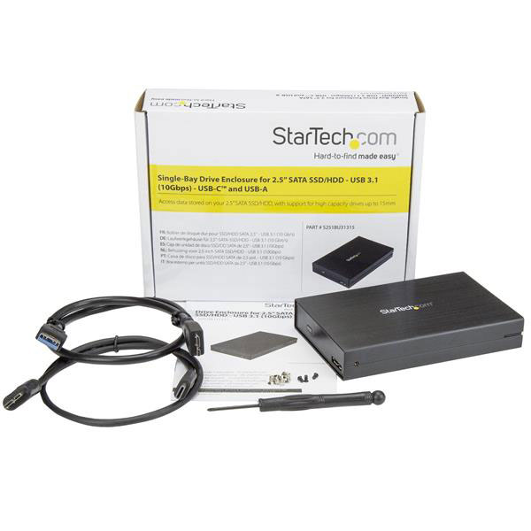 StarTech.com Boîtier Externe pour Disque Dur 2.5 SATA III et SSD